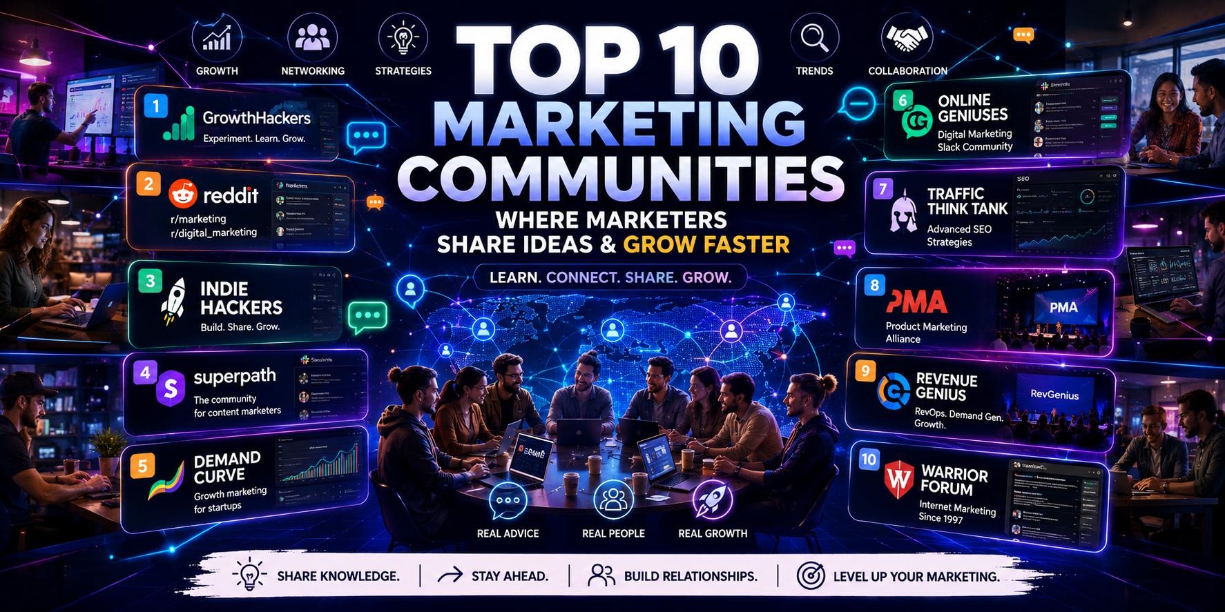 Top 10 Marketing Communities Where Marketers Share Ideas & Grow Faster